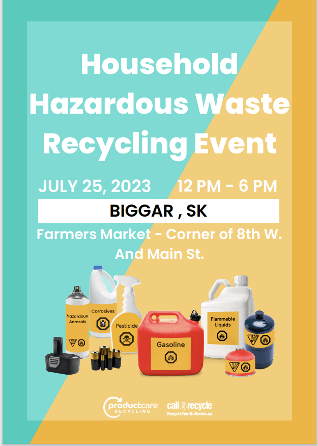 July 2023 Household Hazardous Waste Recycling Event Poster