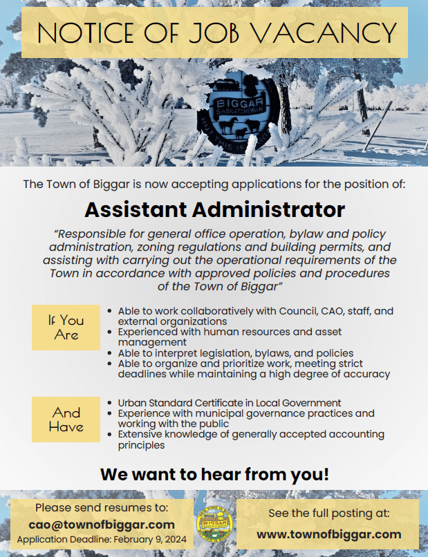 Job Vacancy - Assistant Administrator